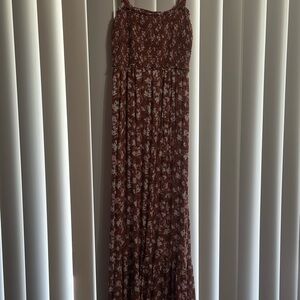 Lily Rose Brown Floral Maxi Dress